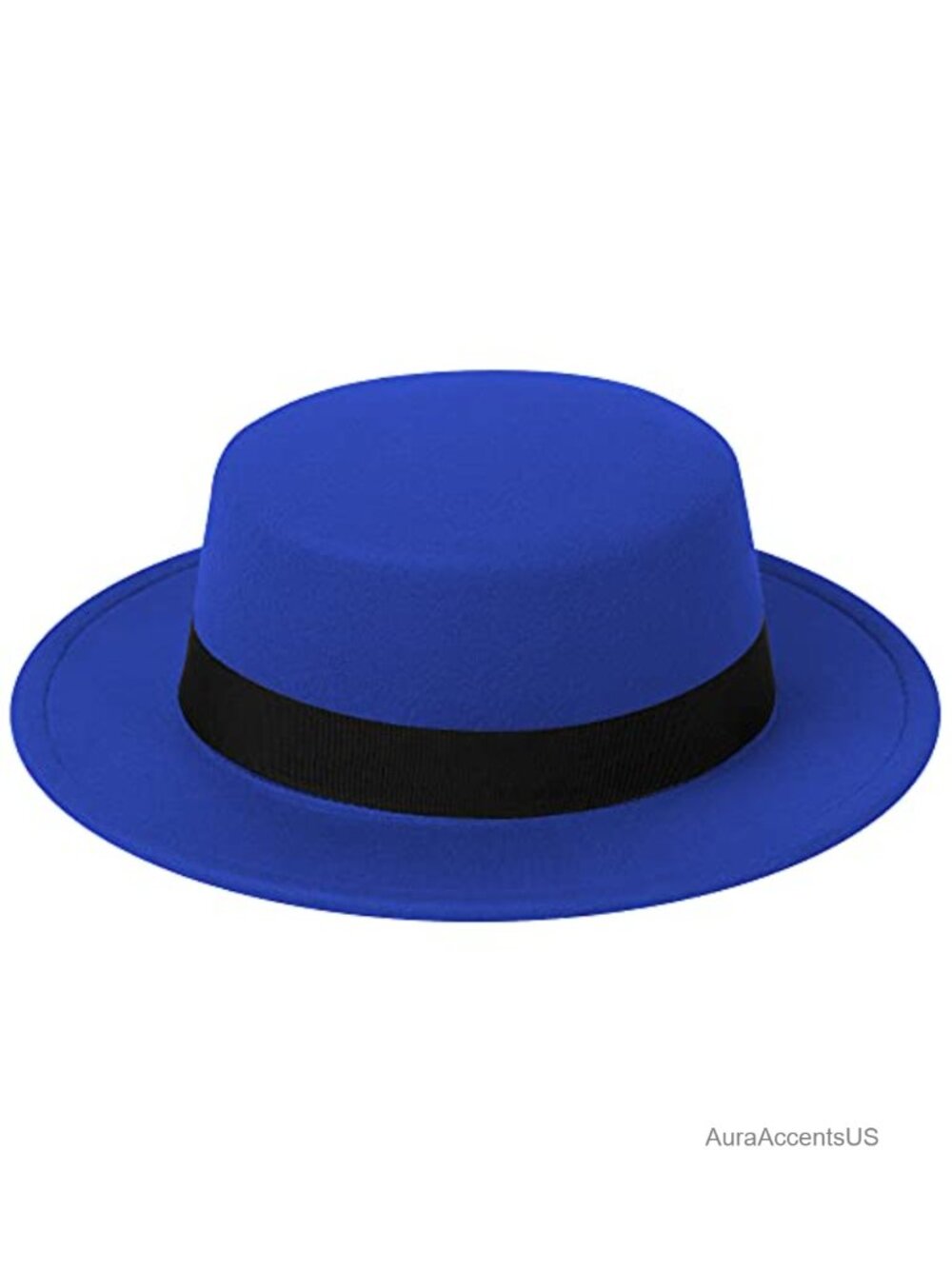 Fedora Hat for Men & Women Cotton Polyester Adjustable Pork Pie Flat Top Boater